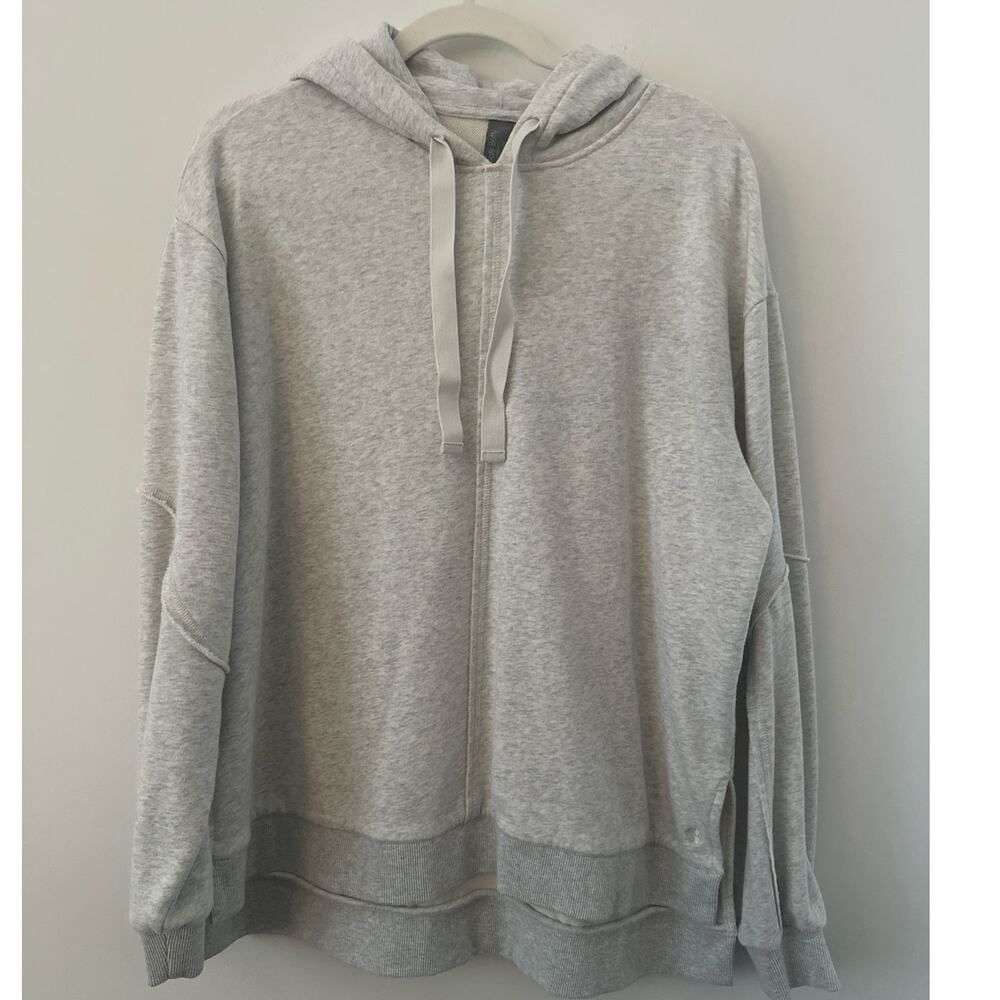 Sweaty Betty Pullover Sweatshirt Women's Size 8 Gray Long Sleeves Drop Shoulders